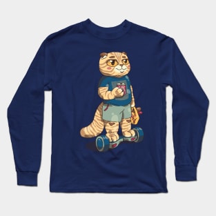 cat on Hoverbot Long Sleeve T-Shirt